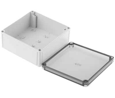 Product image for IP66 BOX WITH CLEAR LID,182X180X90MM