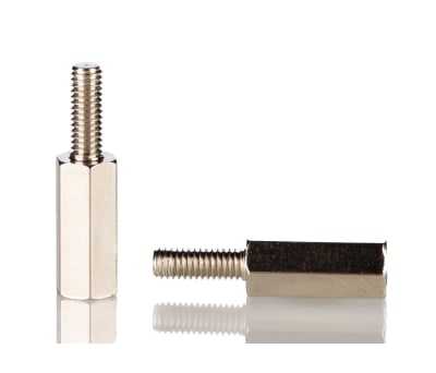 Product image for Brass M-F threaded hex spacer,M3x18mm