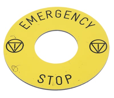 Product image for EMERGENCY STOP LEGEND PLATE