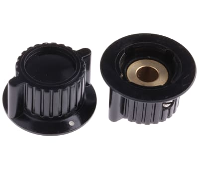 Product image for Black winged & skirted knob,3/4in cap