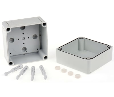 Product image for IP66 BOX WITH GREY LID,110X110X90MM