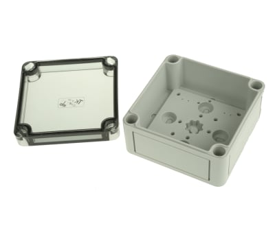 Product image for IP66 BOX WITH CLEAR LID,94X94X57MM