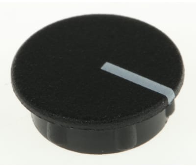 Product image for BLACK MATT LINED KNOB CAP,15MM DIA