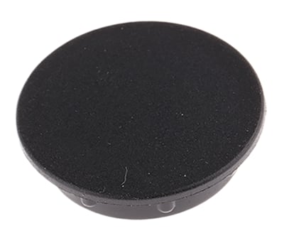 Product image for BLACK MATT PLAIN KNOB CAP,24MM DIAMETER