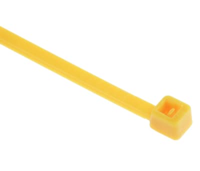 Product image for Yellow nylon 6.6 cable tie,100x2.5mm