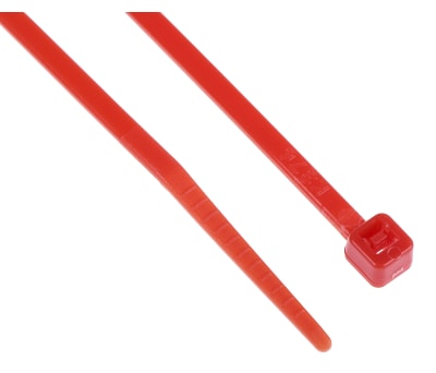 Product image for Red nylon 6.6 cable tie,160x2.5mm