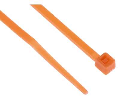 Product image for Orange nylon 6.6 cable tie,100x2.5mm