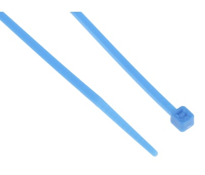 Product image for Blue nylon 6.6 cable tie,160x2.5mm