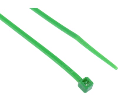 Product image for Green nylon 6.6 cable tie,200x2.5mm