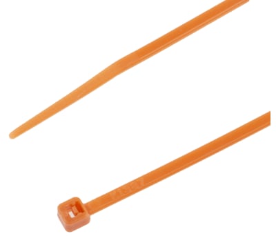 Product image for Orange nylon 6.6 cable tie,200x2.5mm