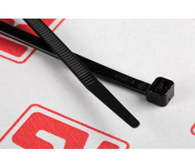 Product image for CABLE TIE,188 X 4.8,BLACK,PACK 100