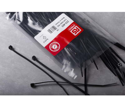 Product image for Cable Tie,150 x 3.6,Black,pack 100