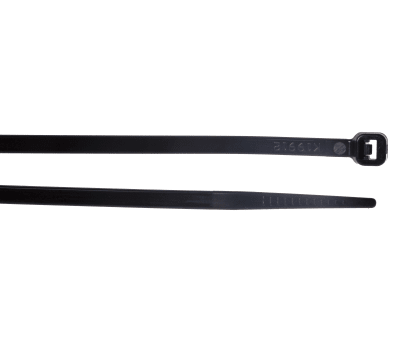 Product image for RS PRO Black Nylon Cable Tie, 150mm x 3.6 mm