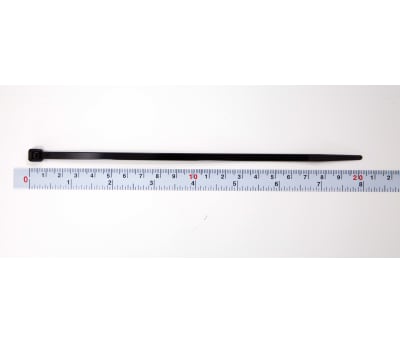 Product image for BLACK CABLE TIE, 203X4.6MM, PACK 100