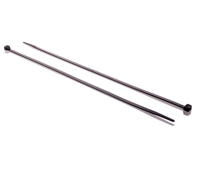 Product image for Black cable tie, 300x4.8mm, pack 100