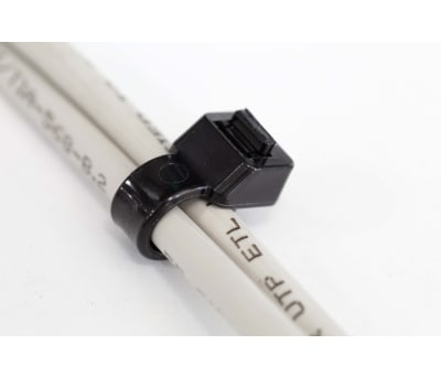 Product image for BLACK CABLE TIE, 380X7.6MM, PACK 100