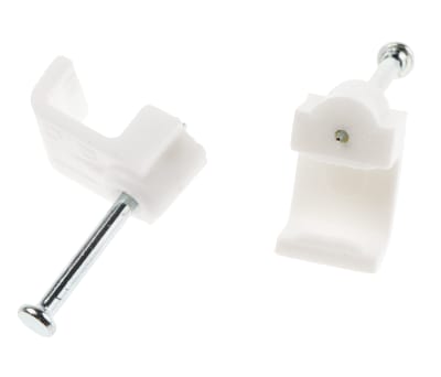 Product image for White cable clip,1.5sq.mm twin+ECC