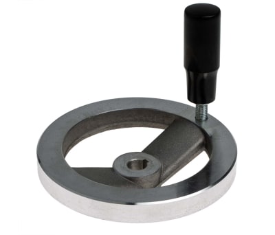 Product image for Handwheel,2-spoked,aluminium,125mm dia.