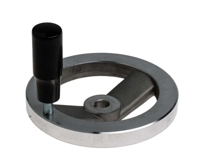 Product image for Handwheel,2-spoked,aluminium,125mm dia.