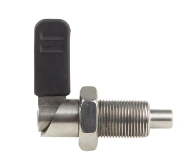 Product image for Index plunger,cam action,l/nut,S/S,10mm