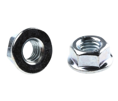 Product image for Zinc plated steel plain flange nut,M8