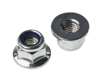 Product image for Zinc plated steel self-locking nut,M6