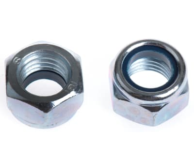 Product image for Zinc plated steel self locking nut,M16
