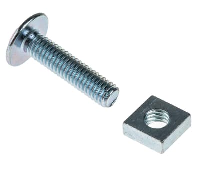 Product image for Zn plated steel roofing bolt&nut,M6x25mm