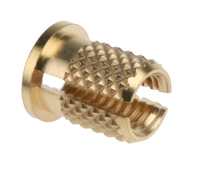 Product image for Brass push in expansion insert,M5 flange