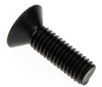 Product image for Blk steel hex skt csk head screw,M3x10mm