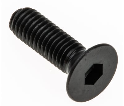 Product image for Blk steel hex skt csk head screw,M3x10mm