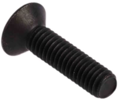 Product image for RS PRO M4 x 16mm Hex Socket Countersunk Screw Black, Self-Colour Steel