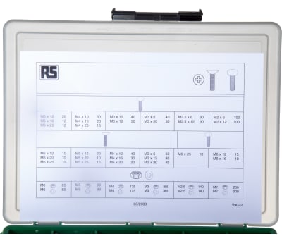 Product image for 3168 piece Stainless Steel Screw/Bolt Kit, M2, M2.5, M3, M4, M5, M6