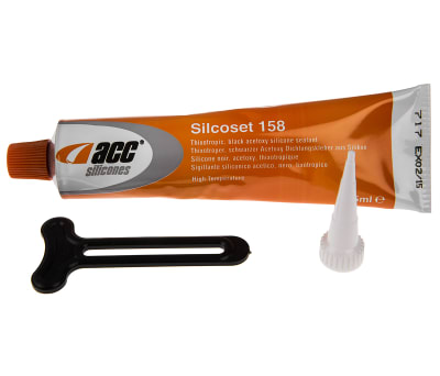 Product image for Acc Silicones Silcoset 158 Black Sealant Paste 75 ml Tube