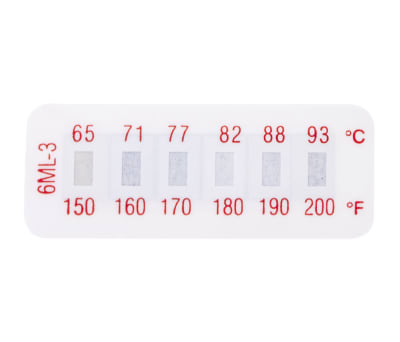 Product image for 6 level temp sensitive label,65-93degC