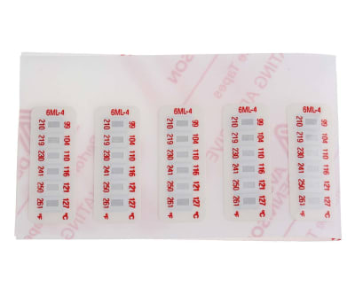 Product image for 6 level temp sensitive label,99-127degC