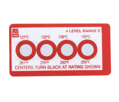 Product image for 4 level temp sensitive label,127-143degC