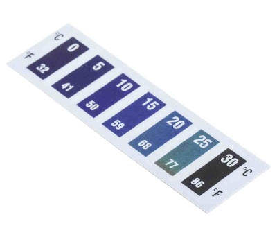 Product image for 7 level temp sensitive label, 0to30degC