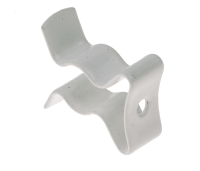 Product image for White steel spring clip, 6.35mm