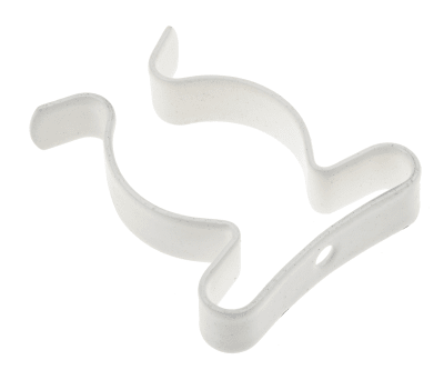 Product image for White steel spring clip, 28.58mm