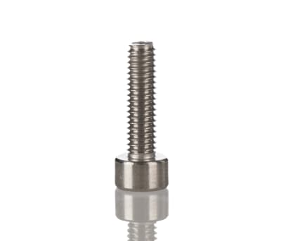 RS PRO M10 x 30mm Hex Socket Cap Screw Plain Stainless Steel