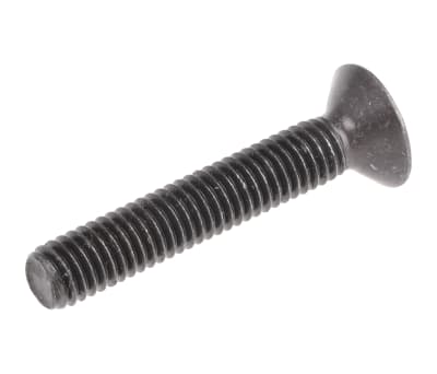 Product image for Blk steel hex skt csk head screw,M6x35mm