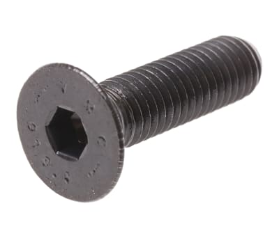 Product image for Blk steel hex skt csk head screw,M8x30mm