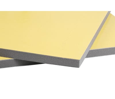 Product image for RS PRO Adhesive PUR Foam Acoustic Insulation, 1m x 600mm x 28mm