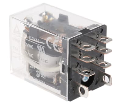 Product image for DPDT mini plug-in relay,10A 12Vdc coil