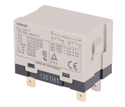 Product image for DPNO HD power relay,25A 24Vdc coil