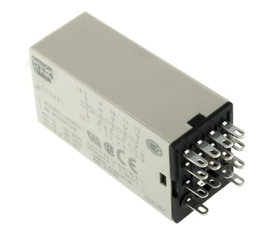 Product image for 4PDT min ondelay timer,0.1-3min 24Vdc/3A