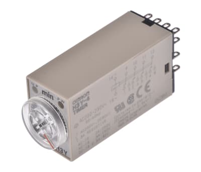 Product image for 4PDT min ondelay timer,1-30min 240Vac/3A