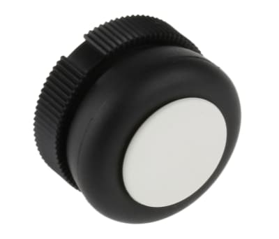 Product image for Round white head for push button, booted