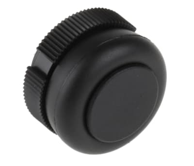 Product image for Round black head for push button, booted